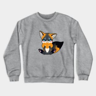 Cute little simple grey fox Crewneck Sweatshirt